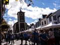 Market in Keswick in north-western England, in the heart of the Lake District. Royalty Free Stock Photo